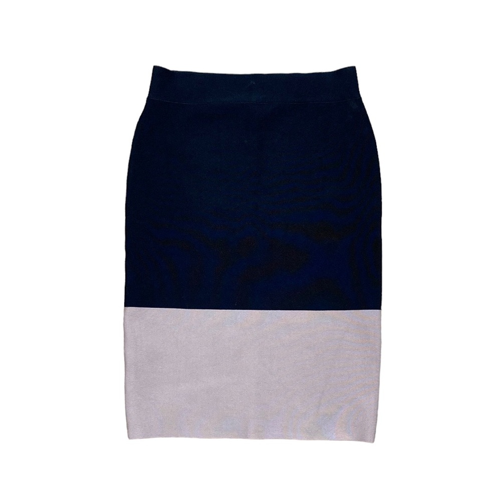 Black Grey Fitted Mini Skirt S